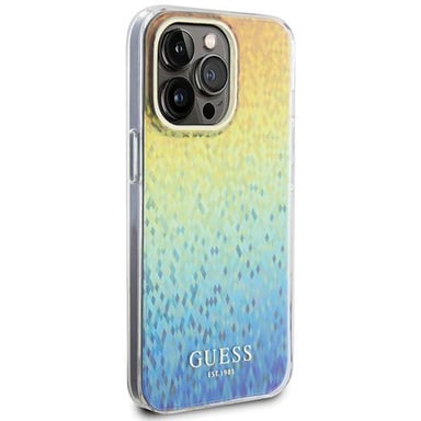 Custodia Guess per iPhone 15 Pro Max 6,7'' multicolore Custodia rigida IML Specchio Sfaccettato Disco Iridescente
