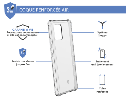Force Case Funda Reforzada para Samsung Galaxy A42 5G AIR Transparente