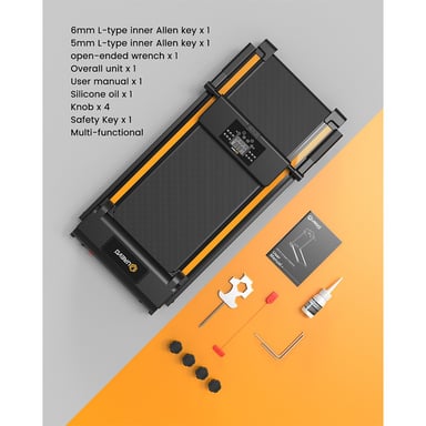 UREVO URTM006 Cinta de Correr Plegable Mini, Velocidad Máx 1-10 km/h, Área de Caminata 105*40 cm, Carga Máx 100 kg, 12 Programas HIIT Integrados