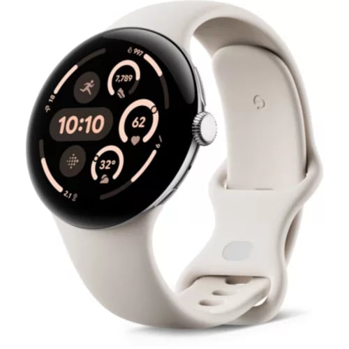 Pixel Watch 3 (Bluetooth) Boitier de 45 mm avec bracelet Porcelaine - Neuf
