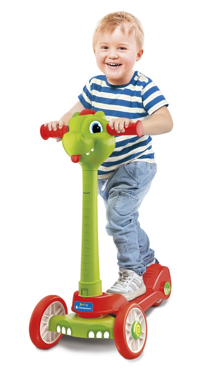 Clementoni 17738 Trottinette Bébé Dragon Scooter Enfant Trottinette 3 Roues Réglables en Hauteur Portable Patinette Garçon Made in Italy - vue 8