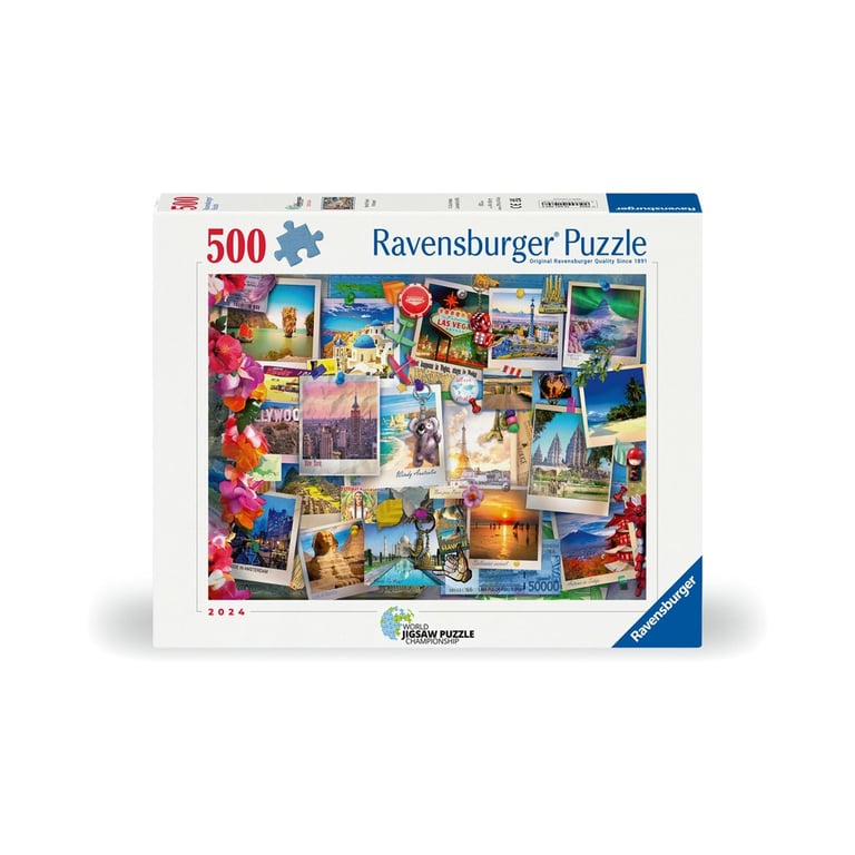 Puzzle 500 pièces : Cartes postales Ravensburger France - vue 1
