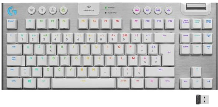 Clavier gaming mécanique Logitech G915 TKL LIGHTSPEED RVB sans fil, sans pavé numérique - GL Tactile