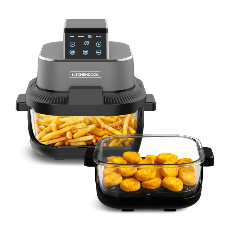 Kitchencook Crispx Friteuse à Air Panoramique 2 Récipients En Verre 4 Programmes - vue 2