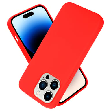 Coque pour Apple iPhone 14 PRO en LIQUID RED Housse de protection Étui en silicone TPU flexible