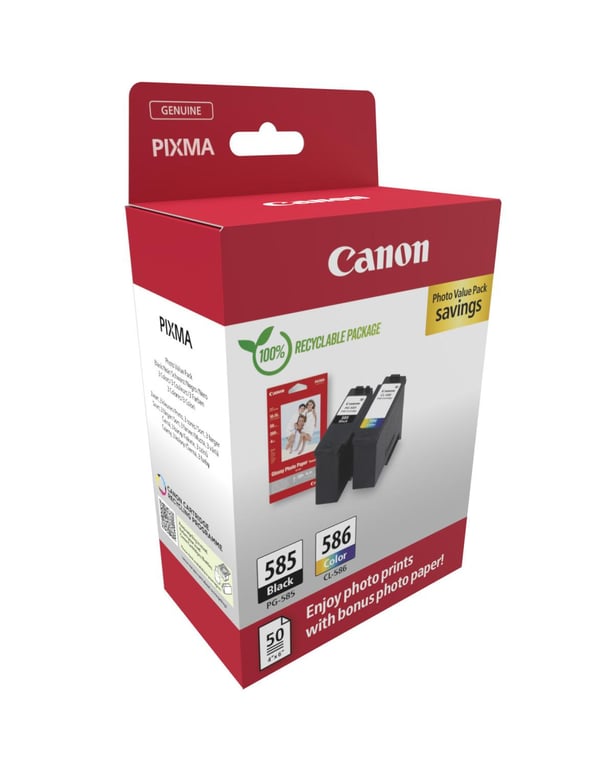 Canon PG 585CL 586 Photo Value Pack Pack de 2 couleur cyan jaune boîte de suspension jeu de papier / cartouche d'encre pour PIXMA TS7650i TS7750i - vue 7
