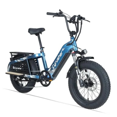 VéLo Électrique Glider | Moteur 250W | Batterie 52V 15.6Ah | Pneus 20 Pouces | Vitesse Max 25 km/h | Autonomie 100 km | Bleu