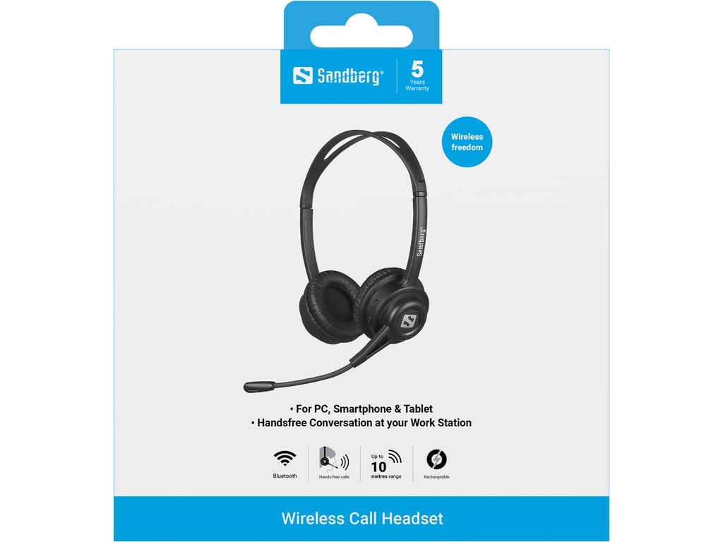 Casque Sans Fil Sandberg 126-43 – Bluetooth 5.1, Microphone Flexible - vue 3