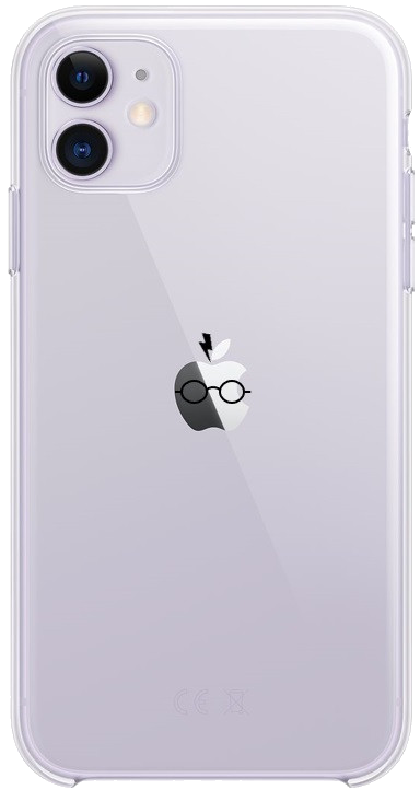 Coque Silicone pour IPHONE 12 Harry Potter Transparente Fun Lunette Eclair Pomme Protection Souple