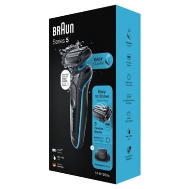 Braun Series 5 51-M1200s Trimmer Shaver Nero, Blu