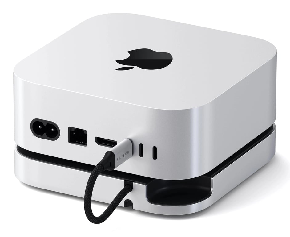 Support et Hub Satechi pour Mac Mini M4 avec boîtier SSD - vue 3