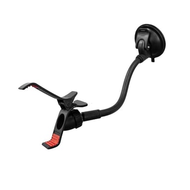 Muvit Support Voiture Universel Flex Rotatif à 360° avec Pince Extensible à 100mm Noir