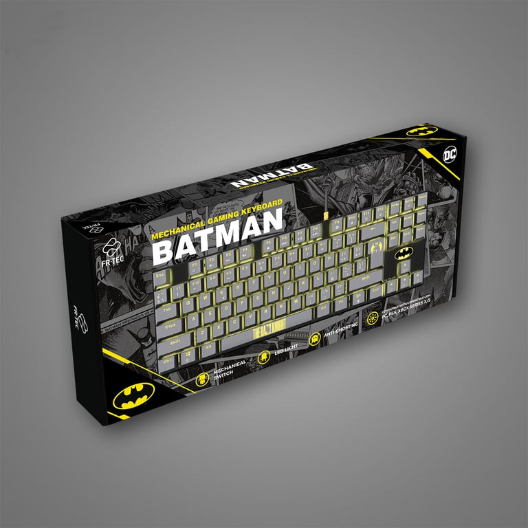 Fr-tec Blade Gaming BATPCKEY clavier QWERTY Noir, Jaune - Neuf Jaune - vue 2
