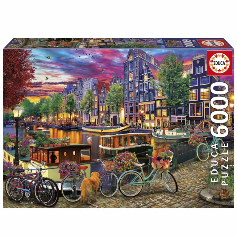 Puzzle EDUCA Vélos à Amsterdam 6000 pièces 156 x 107 cm À partir de - vue 6