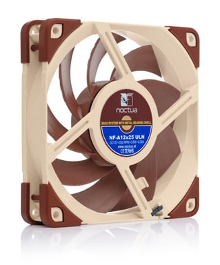 Noctua NF A12x25 ULN Ventola per PC 12 cm Beige, Rosso