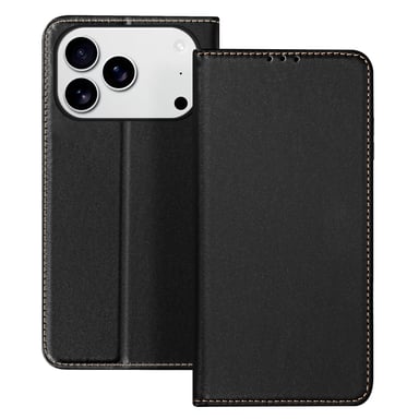 Avizar Funda Folio para iPhone 17 Pro Max con Tarjetero y Función de Soporte Negro