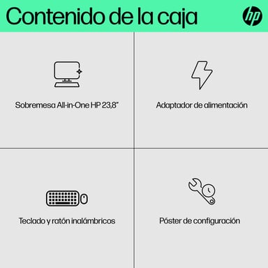 HP 24-cr0012ns Intel® Core? i3 i3-1315U 60,5 cm (23,8'') 1920 x 1080 pixel PC All-in-One 8 GB DDR4-SDRAM 512 GB SSD DOS free Wi-Fi 6 (802.11ax) Bianco