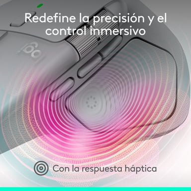Logitech MX Master 4, ratón inalámbrico ergonómico con respuesta háptica avanzada, desplazamiento ultrarrápido, carga USB-C, Bluetooth, Windows, macOS