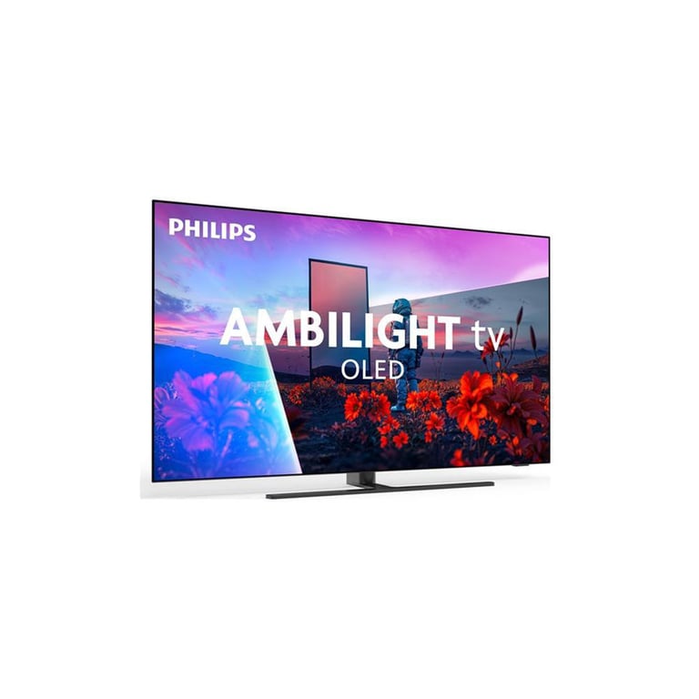 Téléviseur Philips 55OLED851/12 55  OLED 4K Smart TV Ambilight Titan OS HDR10+ Dolby Vision 120 Hz Wi?Fi 6E Métallique - Neuf