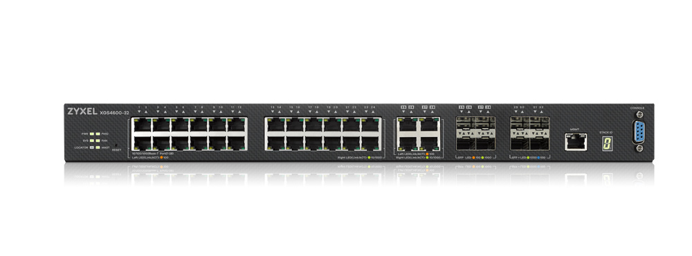 Zyxel XGS4600 32 Commutateur C3 Géré 24 x 101001000 + 4 x SFP Gigabit combiné + 4 x 10 Gigabit SFP+ Montable sur rack - vue 4