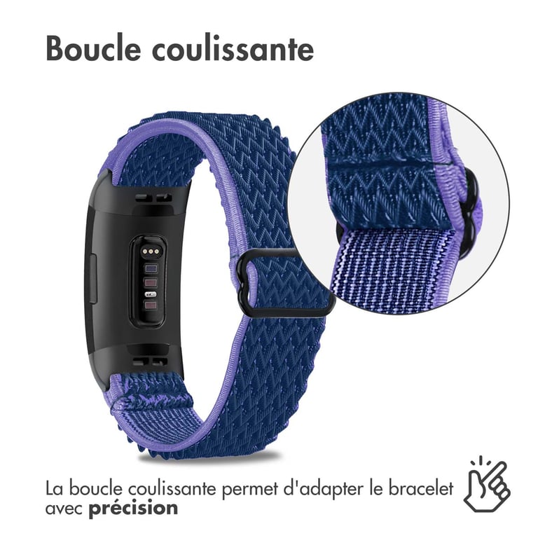 imoshion Bracelet élastique en nylon pour le Fitbit Charge 3 / 4 Neuf - vue 6