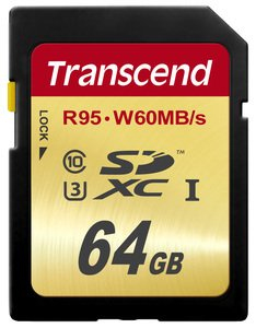 Transcend TS64GSDU3 mémoire flash SDXC NAND Classe 10 Neuf
