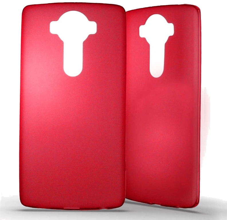 Coque silicone unie compatible Givré Rouge LG V10