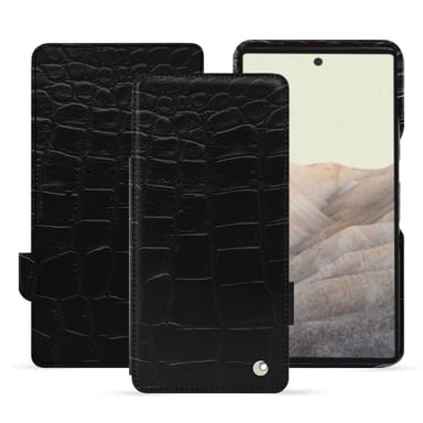 Housse cuir Google Pixel 7 Pro -  - Noir - Cuir Abaca