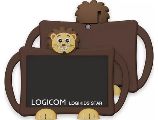 Tableta táctil LOGICOM Logikids Star 10,1'' Android 15 64 GB 4 GB RAM Negro (carcasa de león)