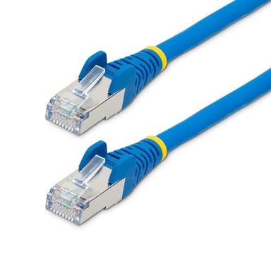 StarTech.com Cavo Ethernet CAT6a 7,5m - Basso Fumo Zero Alogeni (LSZH) - 10 Gigabit 500MHz 100W PoE RJ45 S/FTP Cavo patch di rete blu senza sporgenze con scarico di tensione