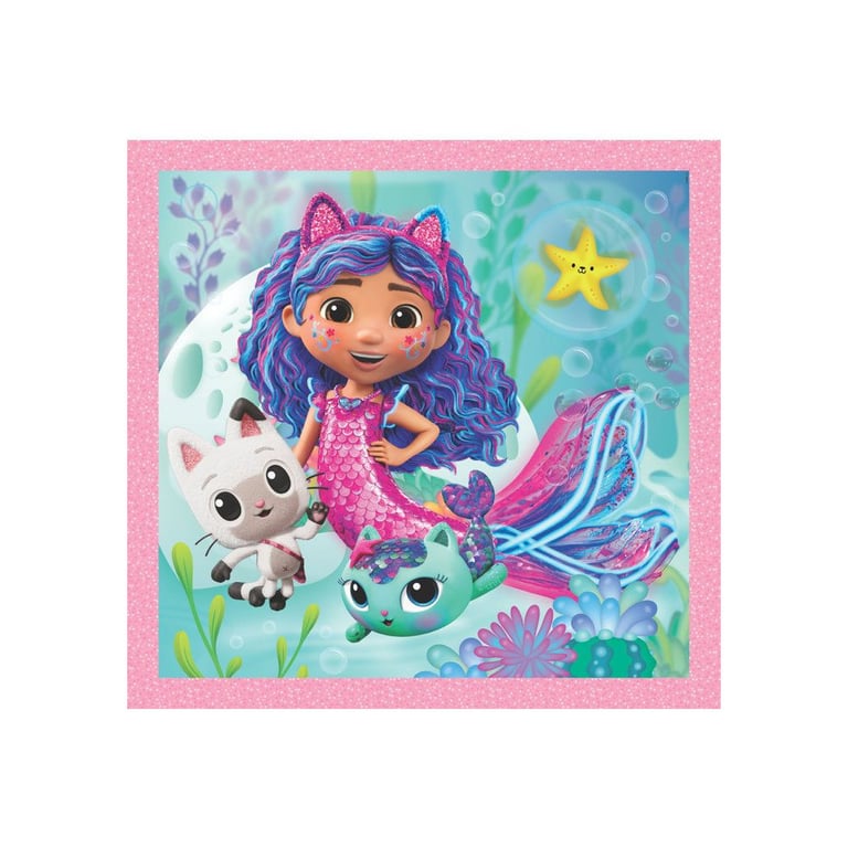 Puzzle CLEMENTONI Gabby' Dollhouse 3x48 pièces Carton épais Couleurs pastel Neuf - vue 3