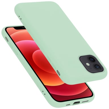 Coque pour Apple iPhone 12 MINI en LIQUID LIGHT GREEN Housse de protection Étui en silicone TPU flexible