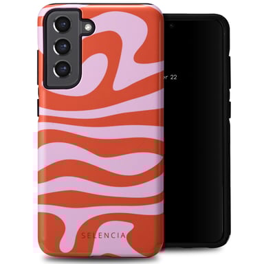 Selencia Coque arrière Vivid pour Samsung Galaxy S21 FE - Dream Swirl Pink