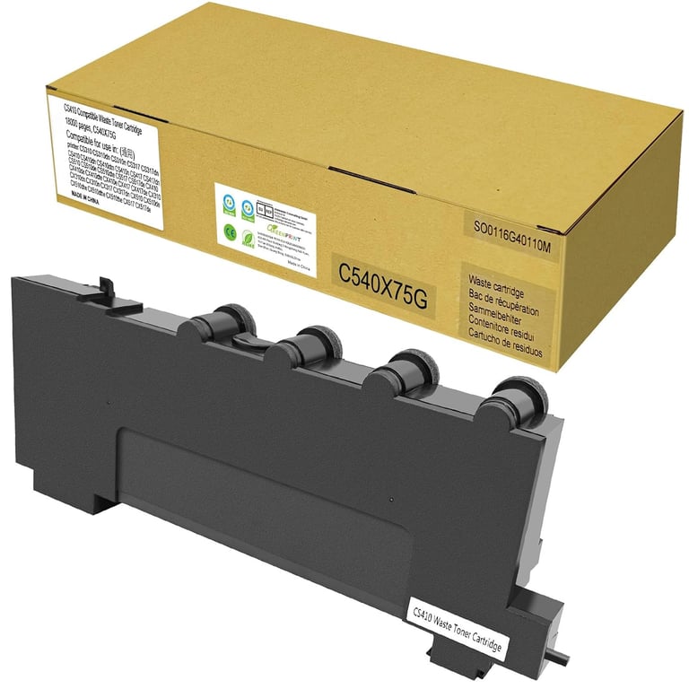 C540X75G Conteneur Toner Jetable Compatible Une Capacité 18000 Pages pour Les Imprimantes CS310dn CS317dn CS410dn CS410dtn CS417dn CS510de CS510dte CS517de CX410de CX410dte CX417de Neuf - vue 10