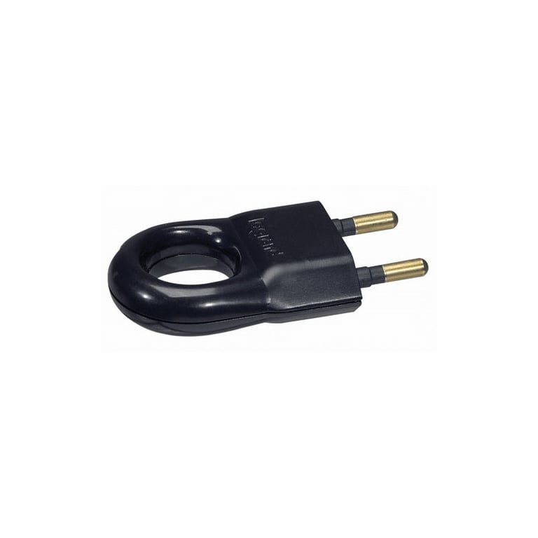 Legrand fiche male 2 poles 6a avec anneau d'extraction