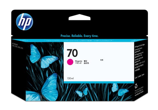 HP 70 - 130 ml - magenta - original - DesignJet - cartouche d'encre - pour DesignJet HD Pro MFP, T120, Z2100, Z3100, Z3100ps, Z3200, Z3200ps, Z5200, Z5400