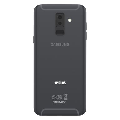 Samsung Tapa de Batería Original para Galaxy A6 Plus con Adhesivo Integrado Negro