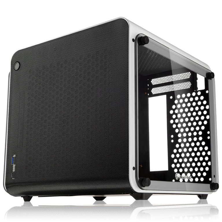 Raijintek METIS EVO TG Mini ITX Gehäuse Tempered Glass rot - vue 3