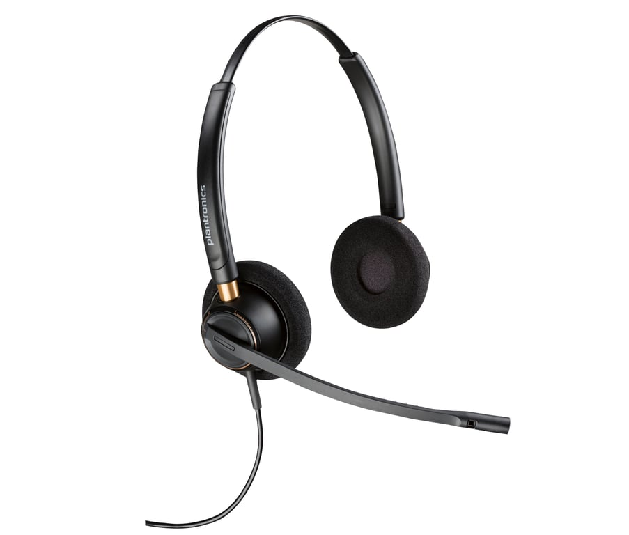 Poly EncorePro HW520D EncorePro 500 series micro casque sur oreille filaire Quick Disconnect Certifié pour Skype for Business