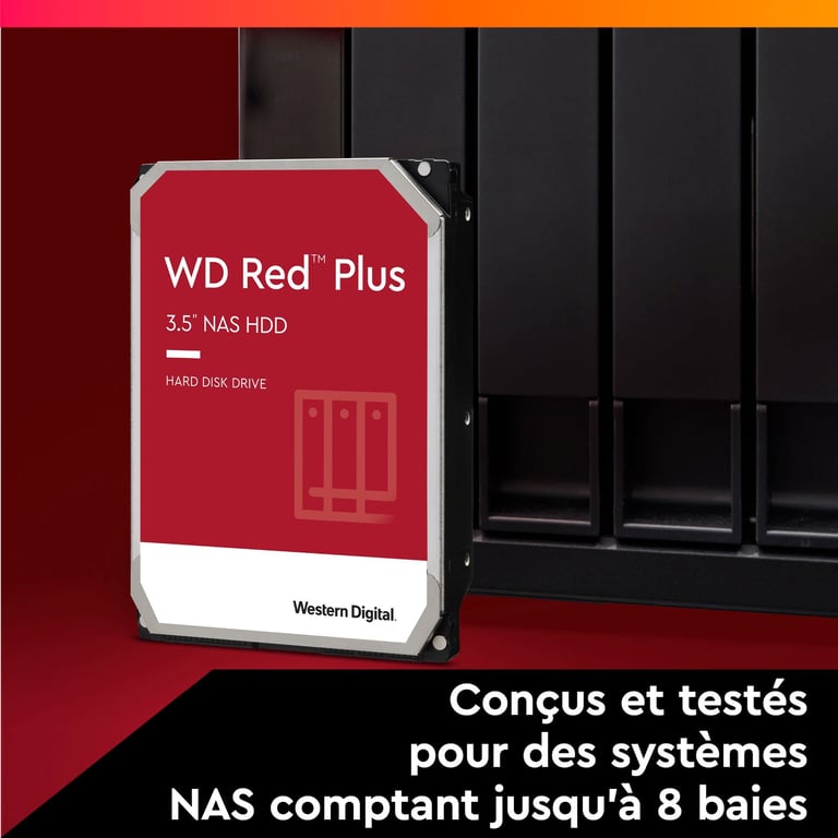 Western Digital Red Plus disque dur 2 To 5400 tr/min 3.5  Série ATA III - Neuf