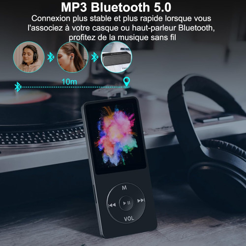 Inovalley Lecteur audio MP4 ultraslim avec Bluetooth - Neuf Multicolore - vue 3