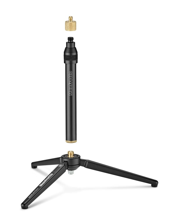 Manfrotto MKPROVR trépied Caméras numériques 3 pieds Noir, Or