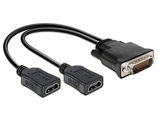 DeLOCK 65280 câble vidéo et adaptateur 0,25 m DMS 2 x HDMI Noir
