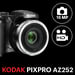 Kodak PIXPRO AZ252 1/2.3'' Appareil photo Bridge 16 MP CCD (dispositif à transfert de charge) 4608 x 3456 pixels Noir