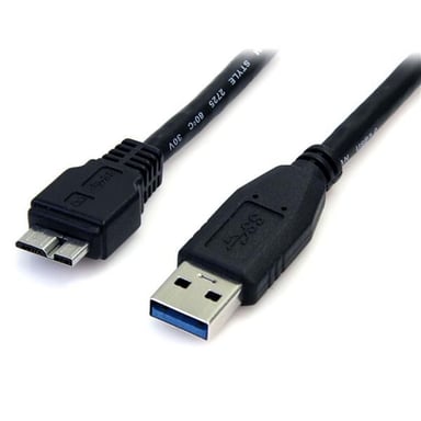 StarTech.com Cable 50cm USB 3.0 Super Speed SS Micro USB B Macho a USB A Macho Adaptador - Negro