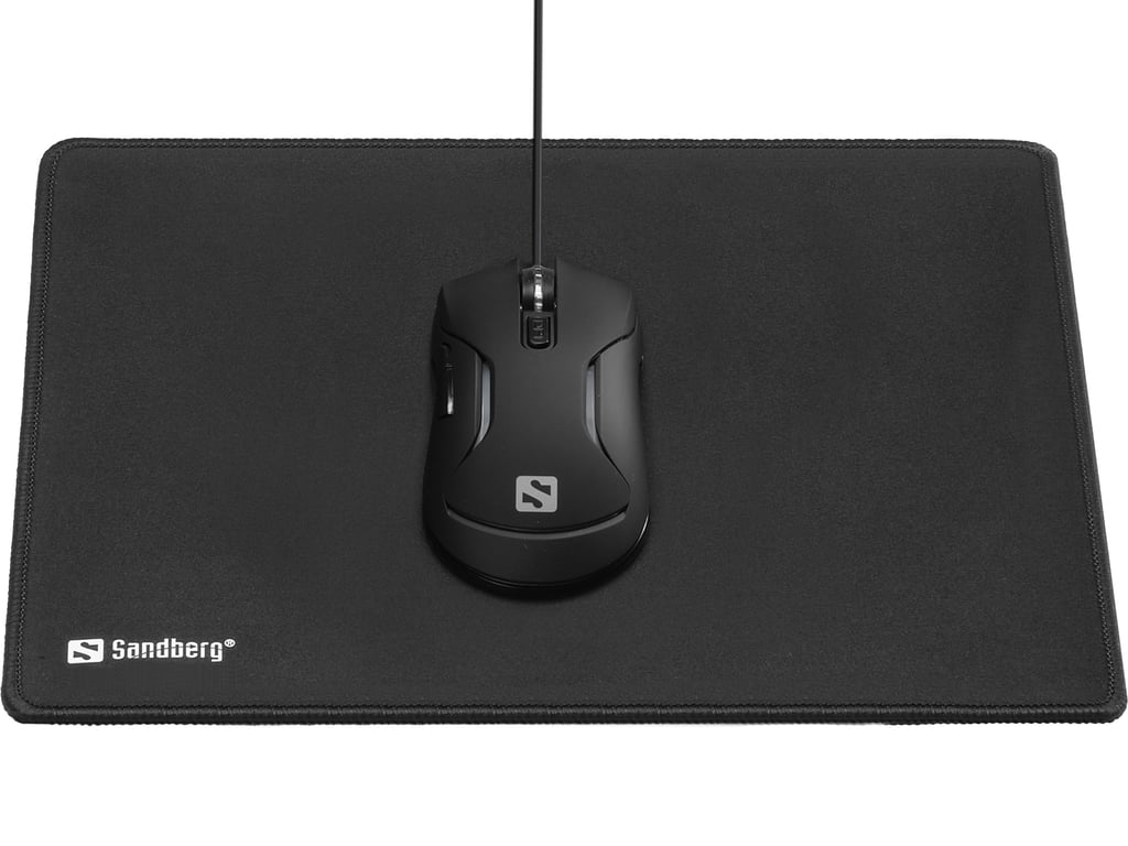 Sandberg Tapis de souris - Gamer Mousepad L - Noir - Précision de jeu - Antidérapant