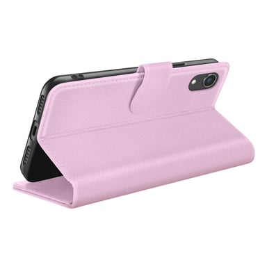 Zanaé Funda tipo cartera para iPhone XR con función de soporte y lengüeta magnética Rosa