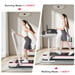 Tapis roulant Q2 Pro con corrimano, velocità 1-10 km/h - Rosa