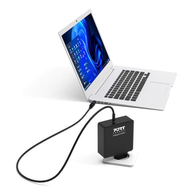 Port Designs Alimentation Universelle 90W + USB-C - EU Noir - vue 2
