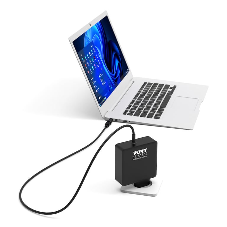 Port Designs Alimentation Universelle 90W + USB-C - EU Noir - vue 2